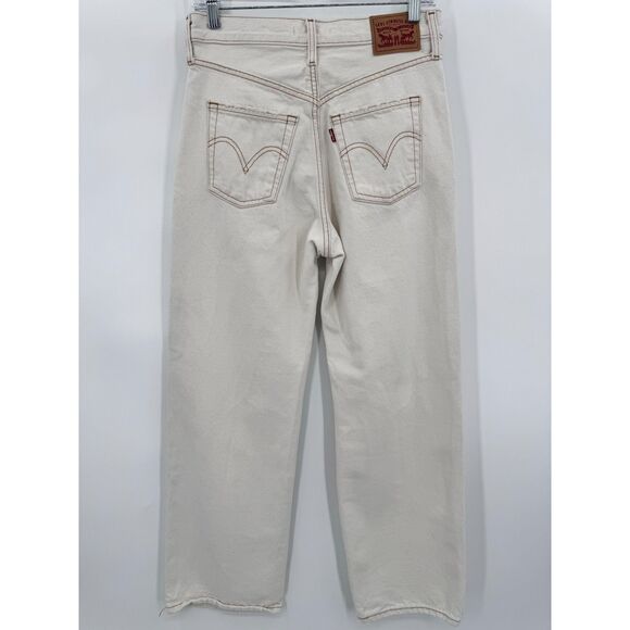 Levi's Cream Straight Leg Jeans - Picture 5 of 8